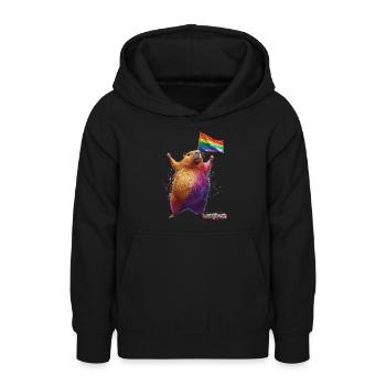 Wasserschwein - Teenager Hoodie - Schwarz - Vorne - AI Model Teenager Male light (155cm)