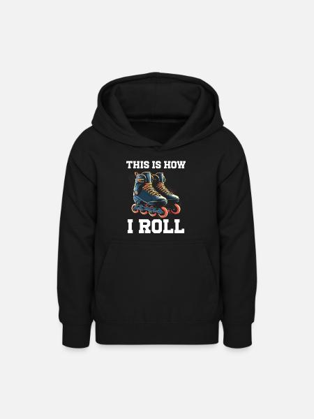 Inline Skating Rollerblading Inline Skates - Teenager Hoodie - Schwarz