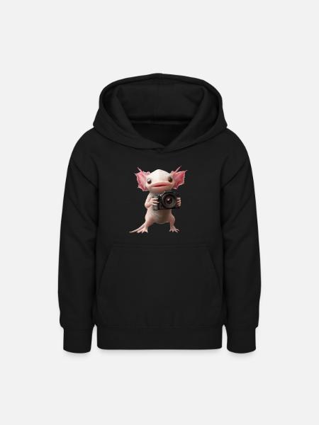 Axolotl - Teenager Hoodie - Schwarz