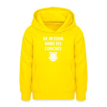 Couches - Sweat à capuche Ado - jaune - Devant - AI Model Teenager Male dark (155cm)