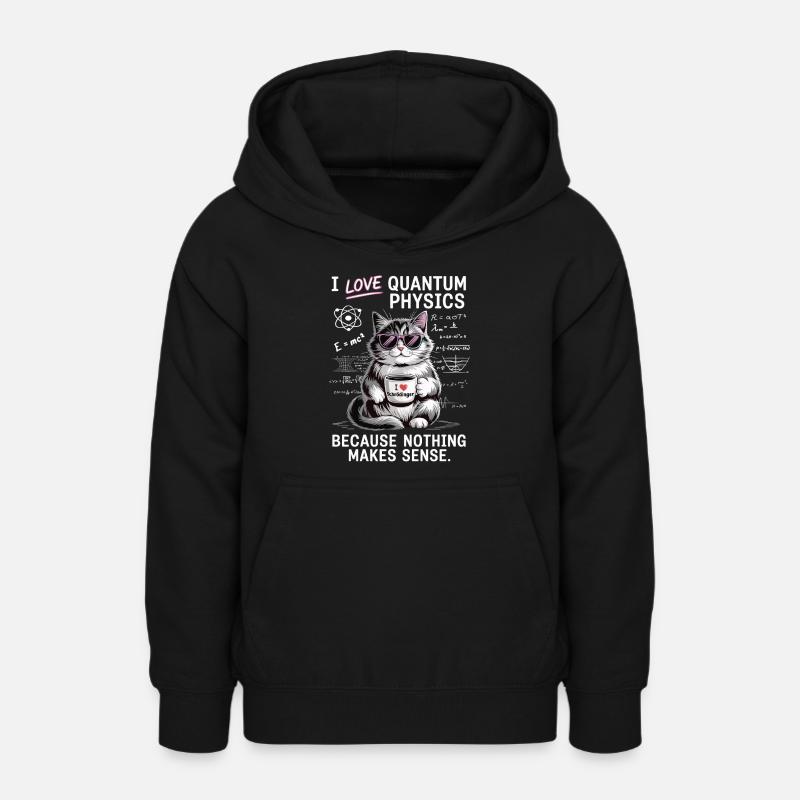 J’adore la physique quantique – rien n’a de sens - Sweat à capuche Ado - noir