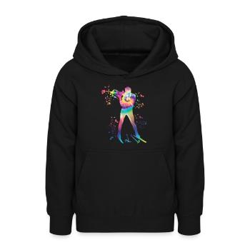 Biathlet Nordische Kombination Biathlon - Teenager Hoodie - Schwarz - Vorne - AI Model Teenager Male light (155cm)