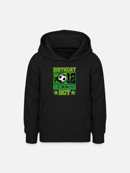 12e verjaardag Boy Soccer 12 jaar oude geschenken - Teenager hoodie - zwart