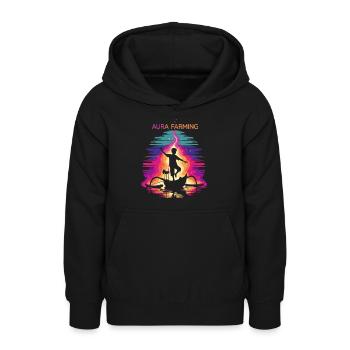 Aura Farming Traditioneller Tanz - Teenager Hoodie - Schwarz - Vorne - AI Model Teenager Male light (155cm)
