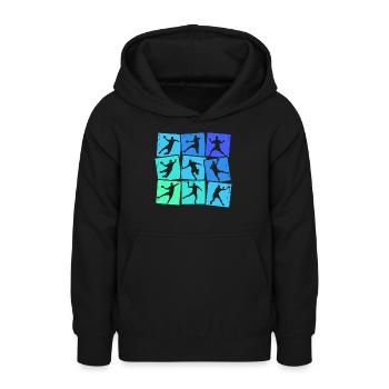 Handball Handballer Handballspieler Kinder Jungen  - Teenager Hoodie - Schwarz - Vorne - AI Model Teenager Male light (155cm)
