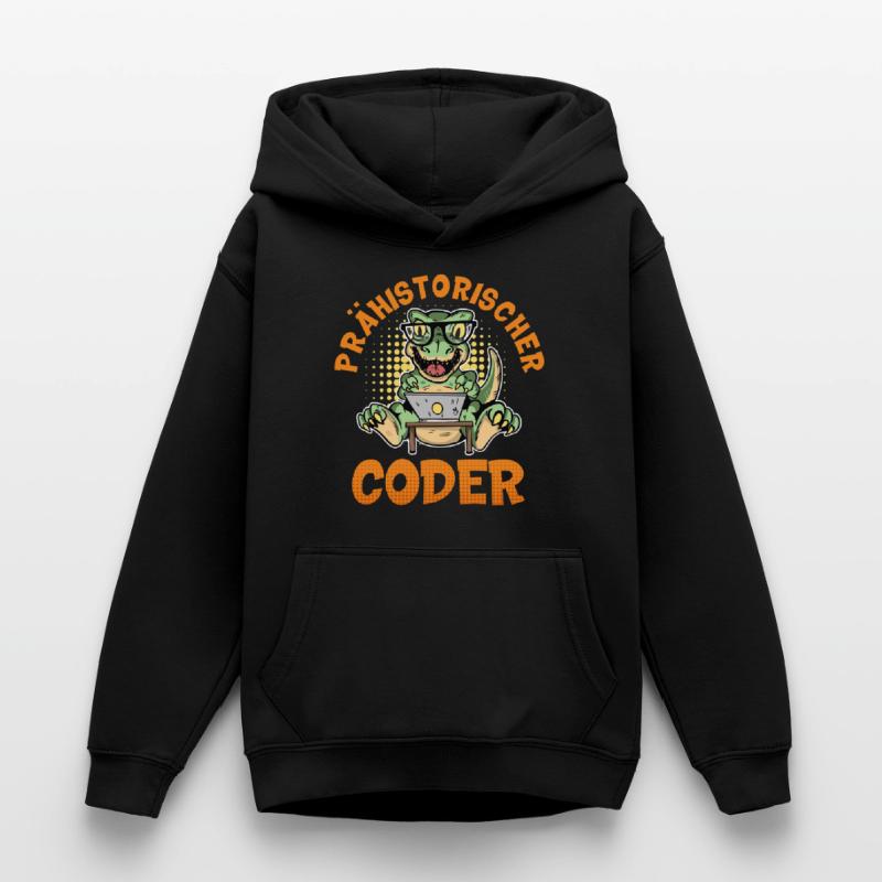 Coding PRÄHISTORISCHER CODER Lustiges Teenager Hoodie