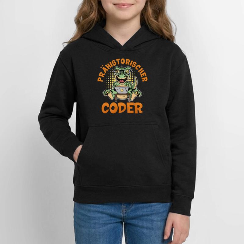 Coding PRÄHISTORISCHER CODER Lustiges Teenager Hoodie