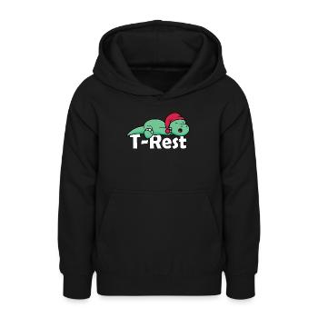 T-Rest - Schlafender T-Rex Wortspiel Dino - Teenager Hoodie - Schwarz - Vorne - AI Model Teenager Male light (155cm)