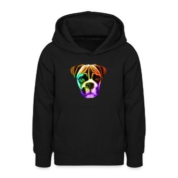 Boxer Hund - Teenager Hoodie - Schwarz - Vorne - AI Model Teenager Male light (155cm)