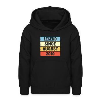 Legend Since August 2010 12. Geburtstag - Teenager Hoodie - Schwarz - Vorne - AI Model Teenager Male light (155cm)