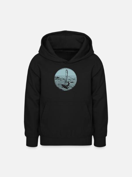 Windsurfen Windsurfer - Teenager Hoodie - Schwarz
