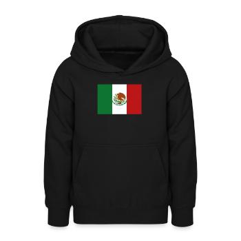 Offizielle Mexiko-Flagge Montenegrinischer Landstolz - Teenager Hoodie - Schwarz - Vorne - AI Model Teenager Male light (155cm)