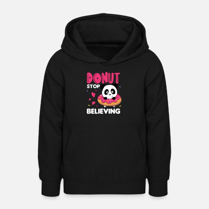 Animaux drôles de panda mignons en jeu de mots - Sweat à capuche Ado - noir