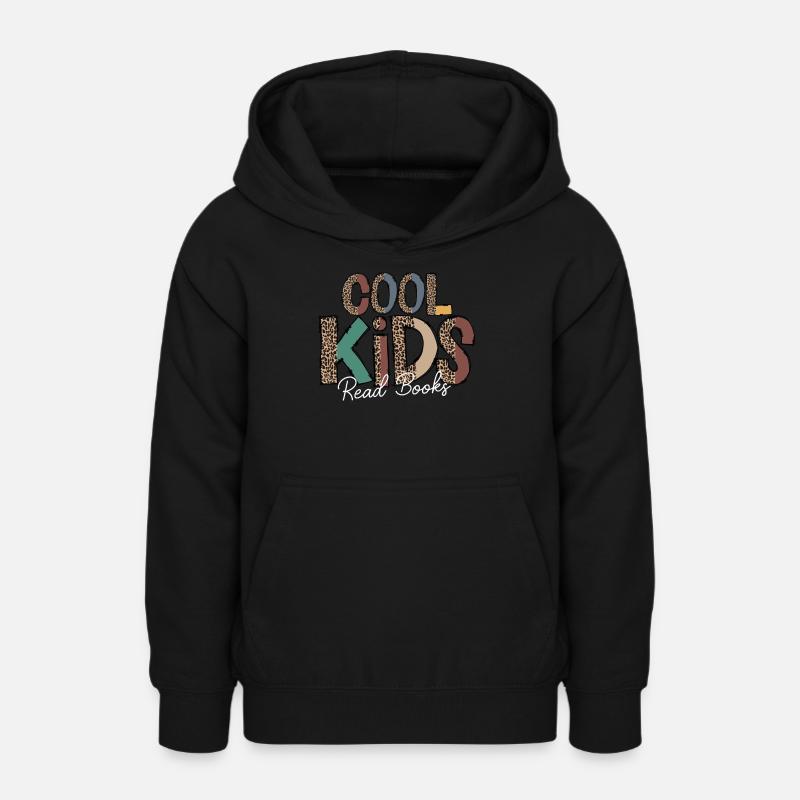 Cool Kids Read Books - Sweat à capuche Ado - noir