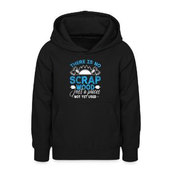 Wood Carving There Is No Scrap Wood Just Woodsman - Teen Hoodie - black - Front - AI Model Teenager Male light (155cm)