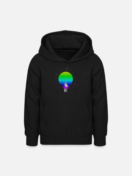 Glühbirne - Lampe - Grafik - Leuchte - Teenager Hoodie - Schwarz
