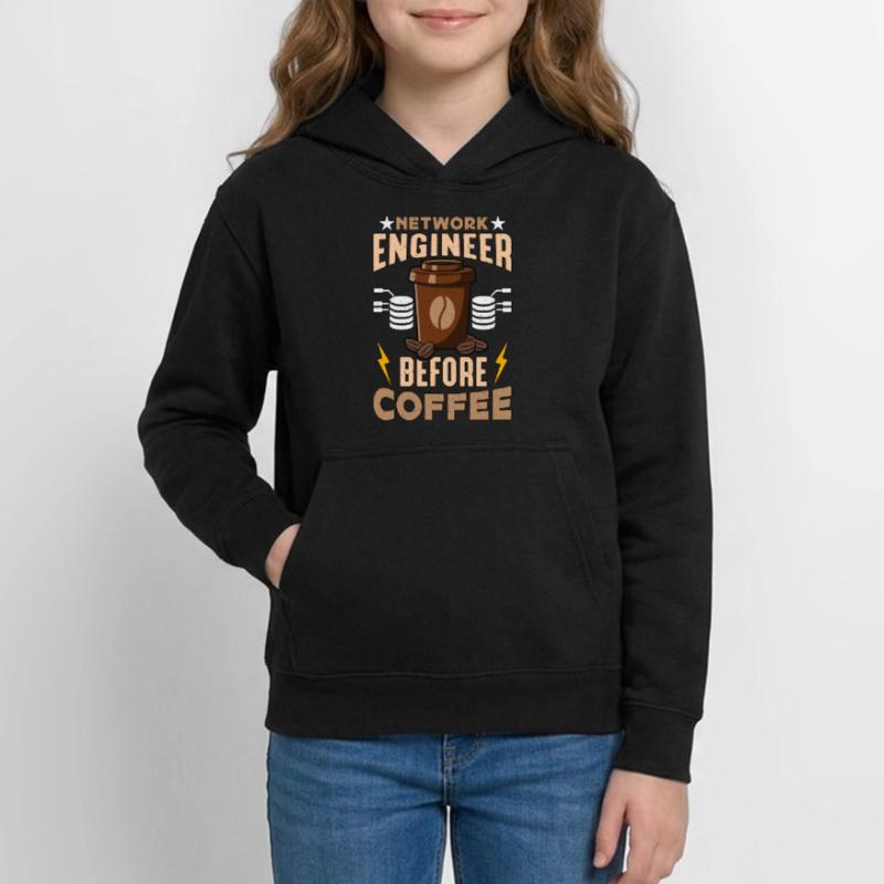 Network Engineer Before Networking Coffee Lover Teen Hoodie