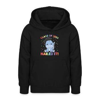 Kids Class of 2024 nailed it Dino - Teenager Hoodie - Schwarz - Vorne - AI Model Teenager Male light (155cm)