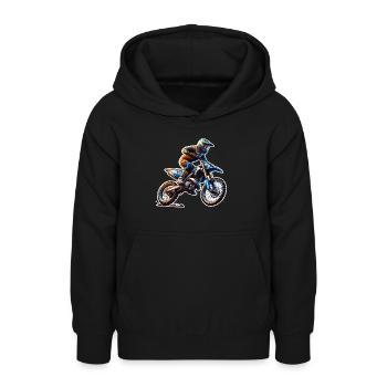 Motocross - Teenager Hoodie - Schwarz - Vorne - AI Model Teenager Male light (155cm)