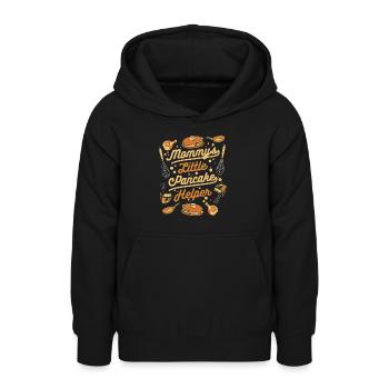 Mommy's Little Pancake Helper Recipes Flapjack - Teen Hoodie - black - Front - AI Model Teenager Male light (155cm)
