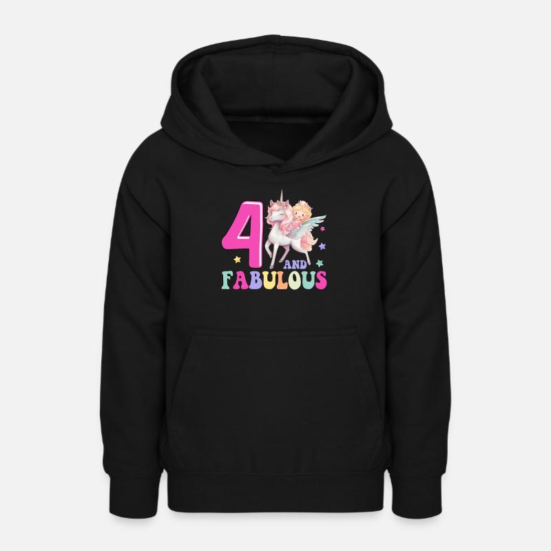 4 Et fabuleux - Sweat à capuche Ado - noir