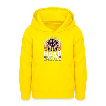 Neurochirurgien S’assurer que votre neurologue en chef - Sweat à capuche Ado - jaune - Devant - AI Model Teenager Male dark (155cm)