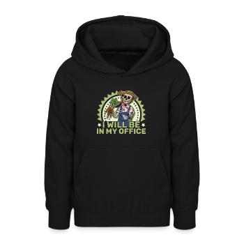 Allotment Garden Spooky Skeleton Halloween - Teen Hoodie - black - Front - AI Model Teenager Male light (155cm)
