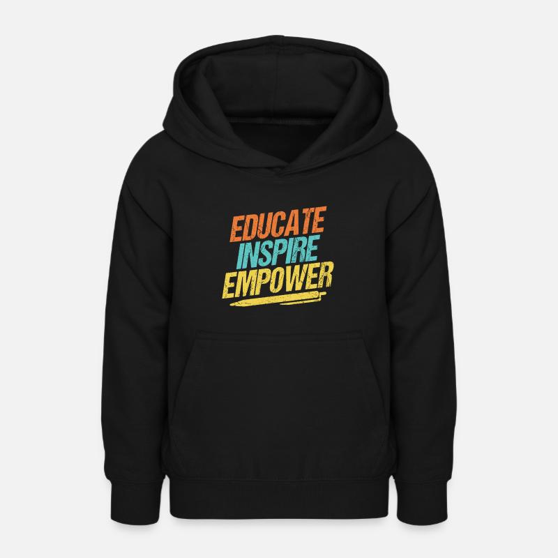 Éduquer Inspirer Responsabiliser - Sweat à capuche Ado - noir