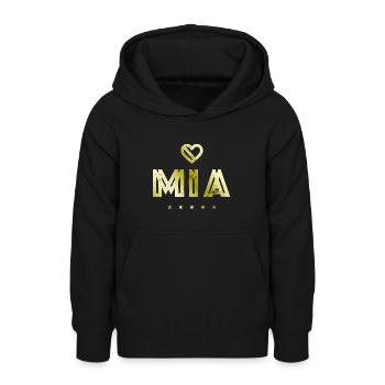 Mia Herz - Teenager Hoodie - Schwarz - Vorne - AI Model Teenager Male light (155cm)