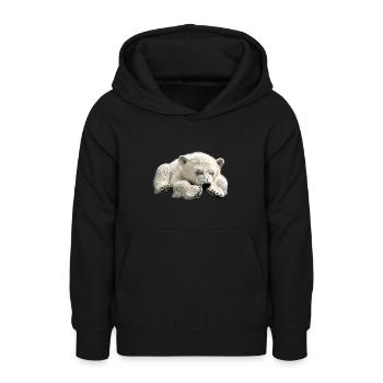 Eisbär - Teenager Hoodie - Schwarz - Vorne - AI Model Teenager Male light (155cm)