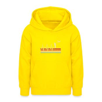 Modèle Fug Heartbeat - Sweat à capuche Ado - jaune - Devant - AI Model Teenager Male dark (155cm)