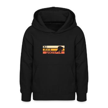 Fuchs - Teenager Hoodie - Schwarz - Vorne - AI Model Teenager Male light (155cm)