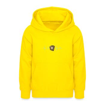 Baseball USA Catcher Baseball Sport Sportart - Teenager Hoodie - Gelb - Vorne - AI Model Teenager Male dark (155cm)