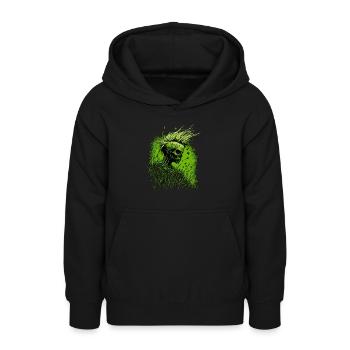 Horreur Punk Zombie Mohawk - Sweat à capuche Ado - noir - Devant - AI Model Teenager Male light (155cm)