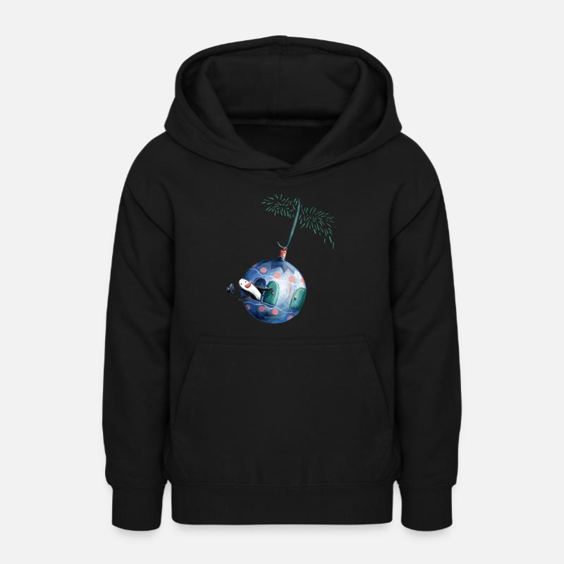 Pingouin boule de Noël - Sweat à capuche Ado - noir