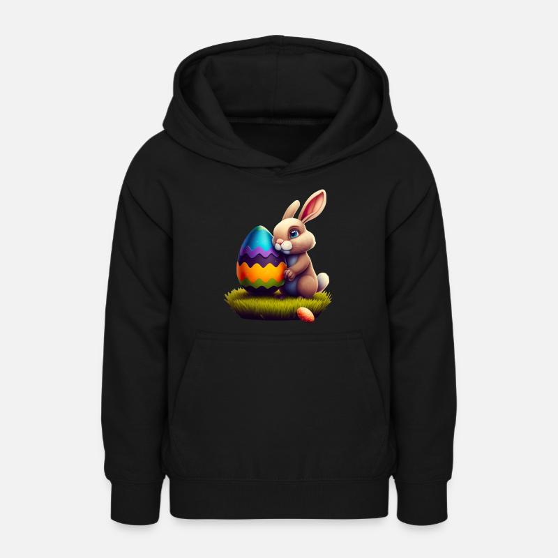 Lapin de Pâques - Sweat à capuche Ado - noir