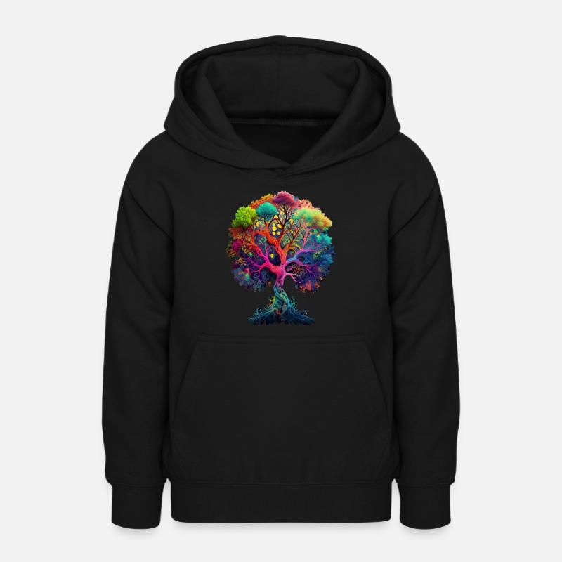 Arbre de vie Celtic Nordic Nature Conservation Forest - Sweat à capuche Ado - noir