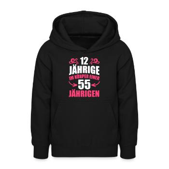 Geburtstagsgeschenk 55 Jahre Geburtstagskind - Teenager Hoodie - Schwarz - Vorne - AI Model Teenager Male light (155cm)