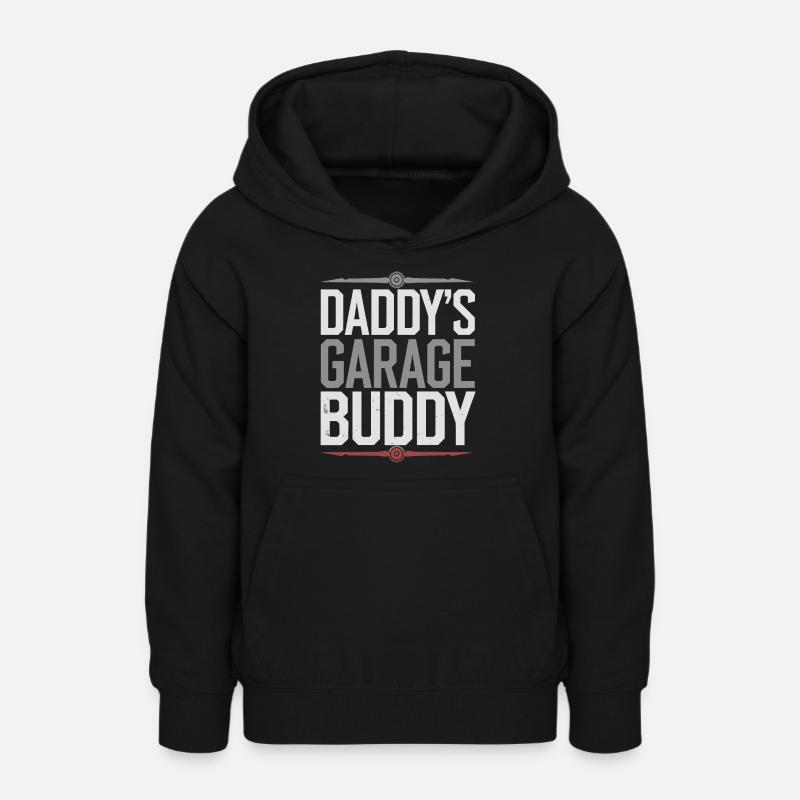L’aventure technologique avec papa - Sweat à capuche Ado - noir