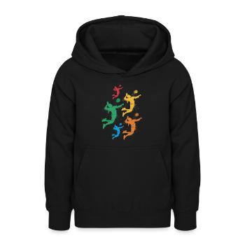 Beach Volleyball Mädchen Jungen Volleyballer - Teenager Hoodie - Schwarz - Vorne - AI Model Teenager Male light (155cm)