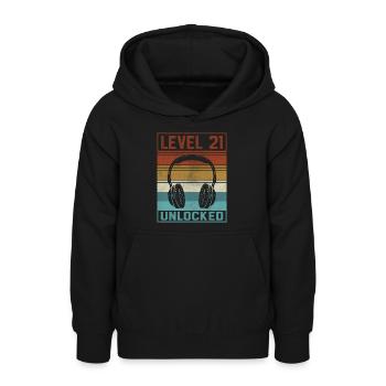 Gamer 21st Birthday Gamer - Teen Hoodie - black - Front - AI Model Teenager Male light (155cm)