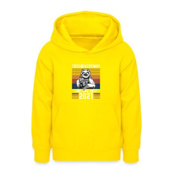 Faultier Geburtstag 2021 Geboren Jahrgang 2021 - Teenager Hoodie - Gelb - Vorne - AI Model Teenager Male dark (155cm)