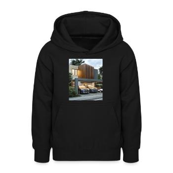 Maison - Sweat à capuche Ado - noir - Devant - AI Model Teenager Male light (155cm)