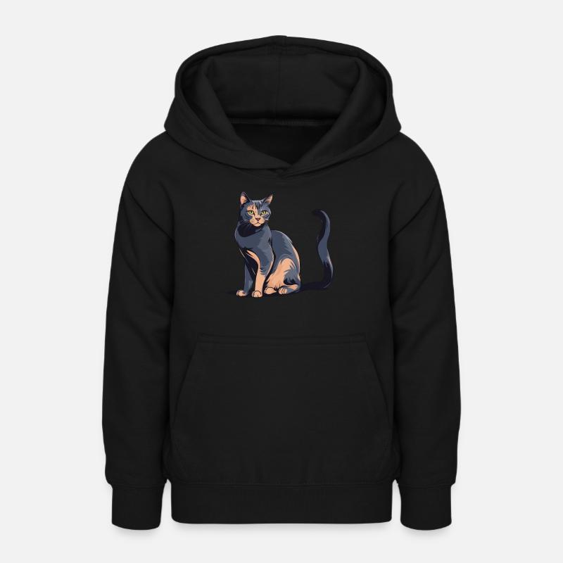 Mignon Maine Coon chat Siam idée cadeau pour animaux de compagnie - Sweat à capuche Ado - noir