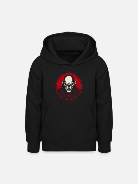 Blick des Dämons - Teenager Hoodie - Schwarz