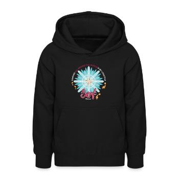 Travel across the world on a wave. - Teen Hoodie - black - Front - AI Model Teenager Male light (155cm)