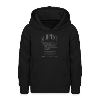 Gardien de reptiles python réticulé Streetwear - Sweat à capuche Ado - noir - Devant - AI Model Teenager Male light (155cm)