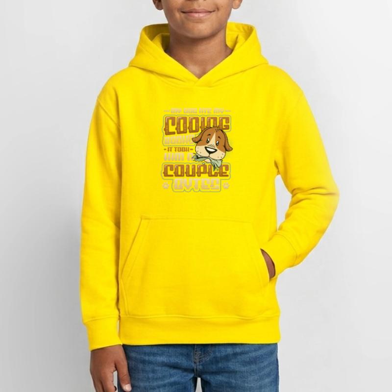 Dog Bytes Code Computer Joke Programming Teen Hoodie