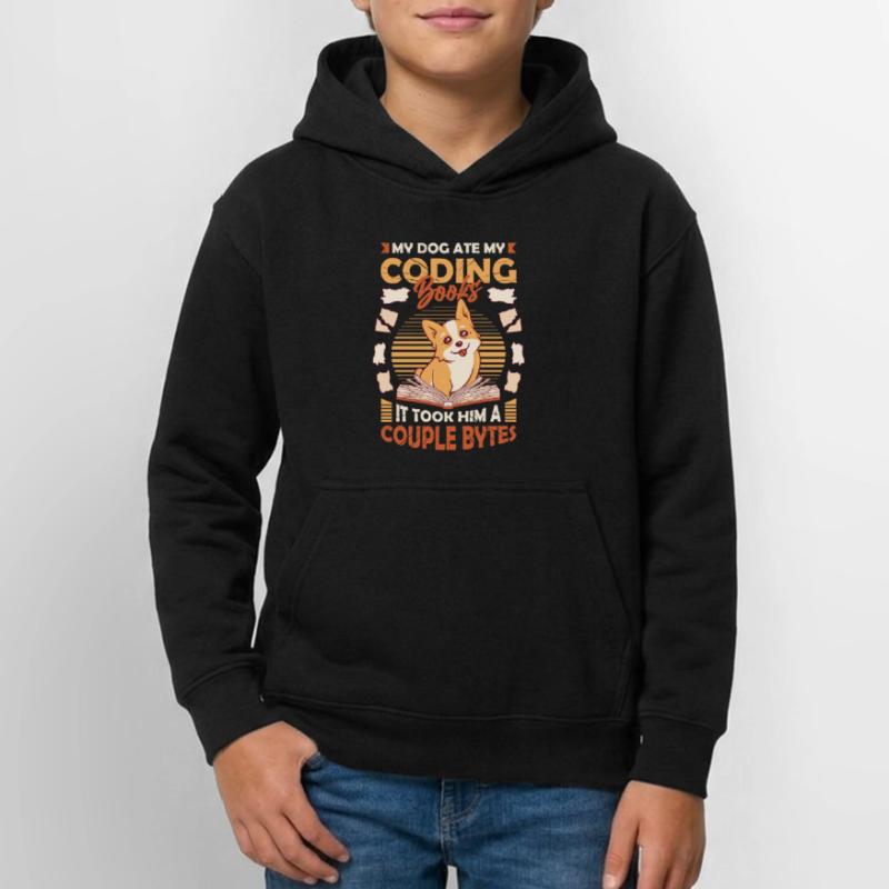 Dog Bytes Code Computer Joke Programmation Sweat à capuche Ado
