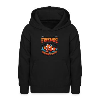 Drôle de jeu de mots anémones poisson-clown - Sweat à capuche Ado - noir - Devant - AI Model Teenager Male light (155cm)